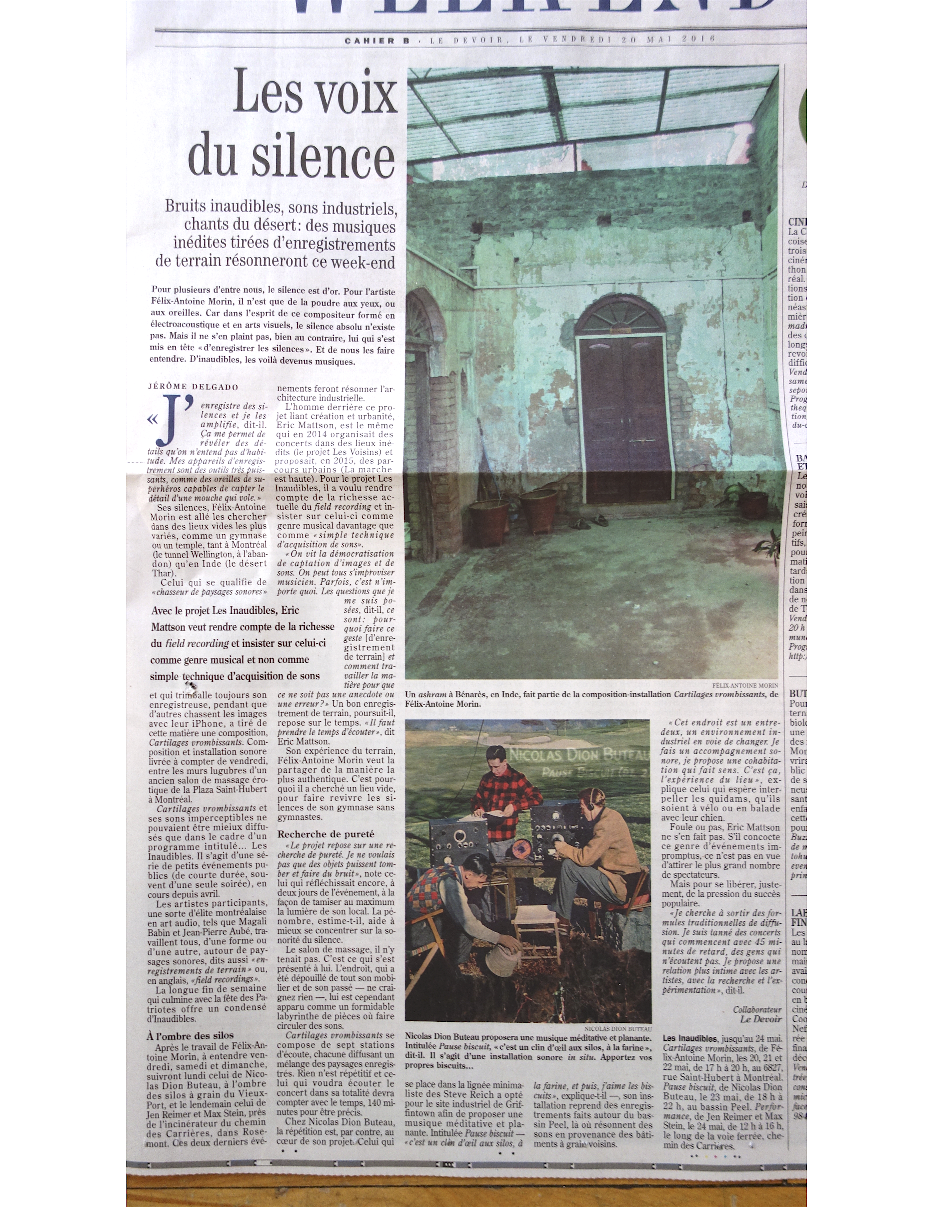 Félix-Antoine Morin Le Devoir